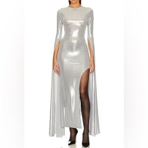 Norma Kamali Ribbon Sleeve Gown